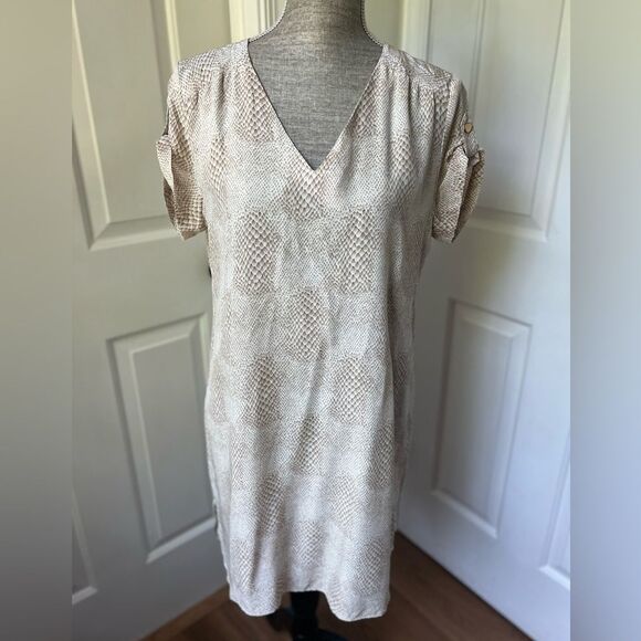 AMANDA UPRICHARD 100% Silk Snake Print Tunic Dress Medium - Picture 1 of 6